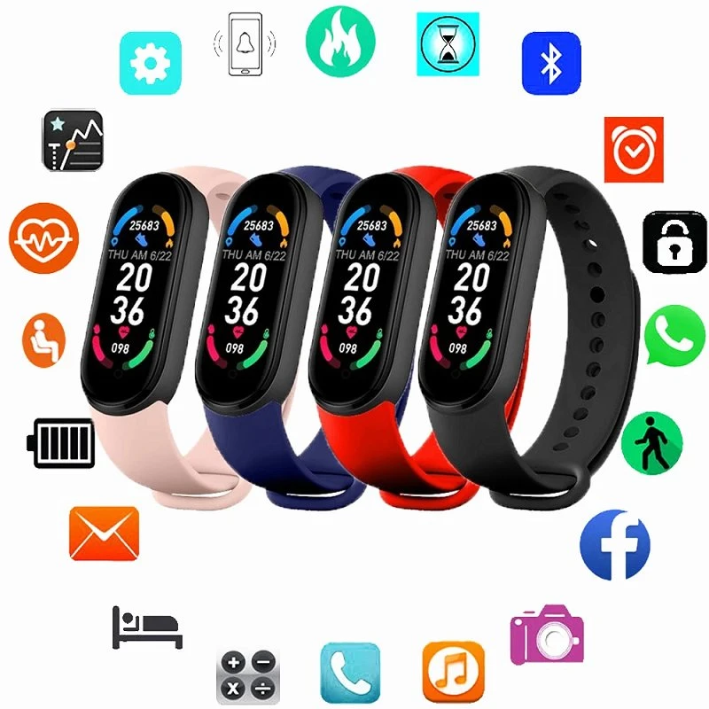 2021 новых интеллектуальных браслет смотреть фитнес-Tracker Sport M6 Smartwatch