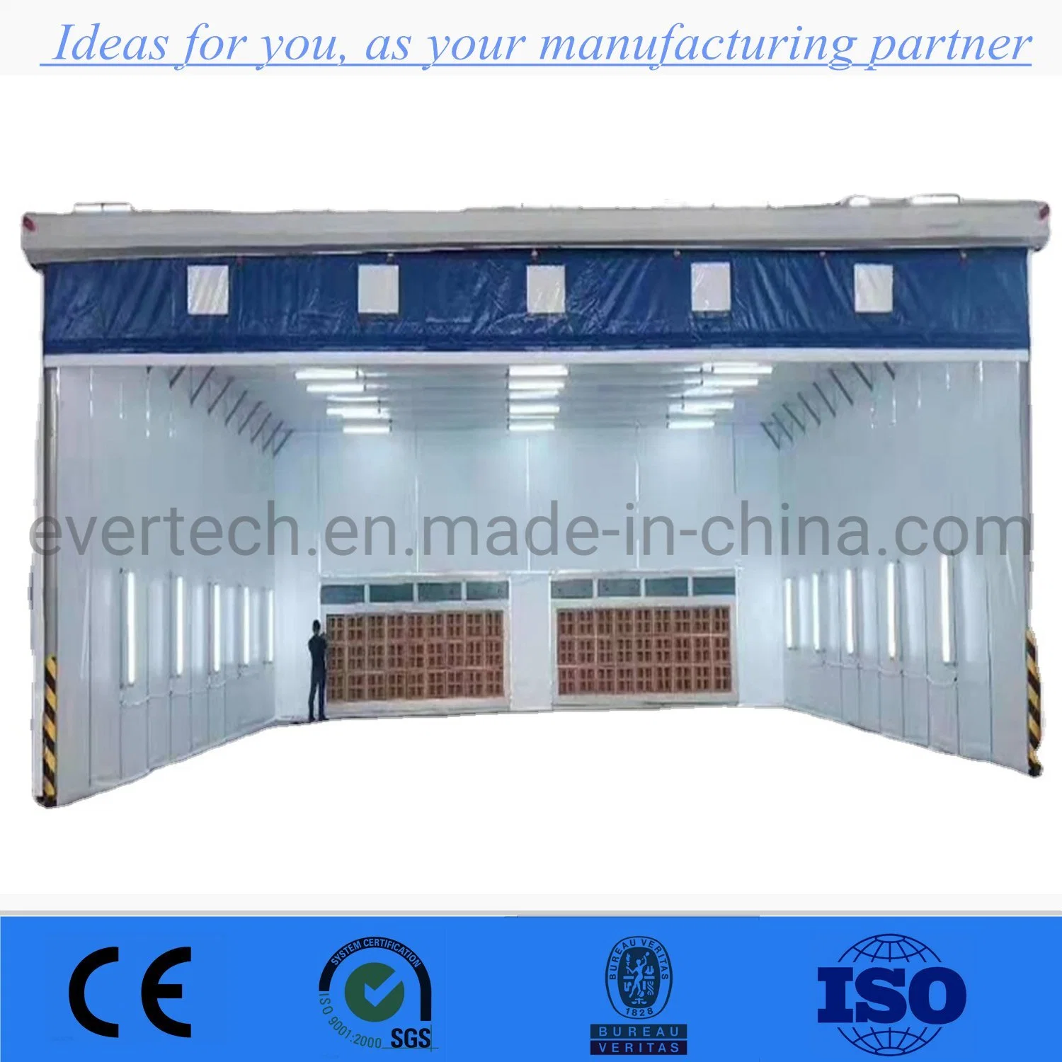 China Mobile Painting Room Retractable Spray Room