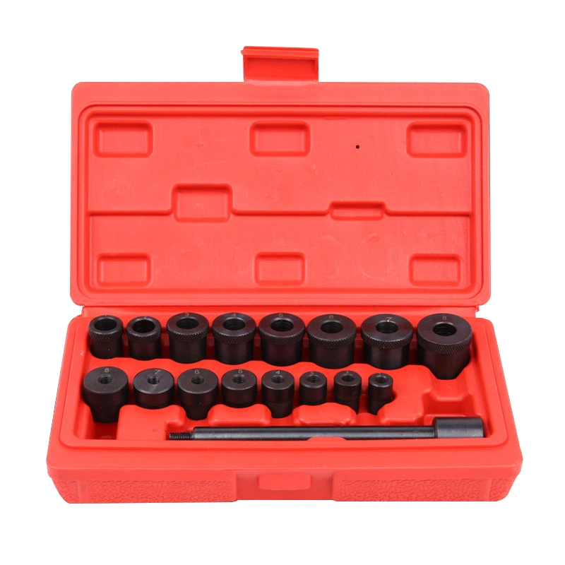 Universal Auto Repair Wheel Removal Tool Set 17 PCS Hole Corrector Installation Clutch Aligning Tool Kit