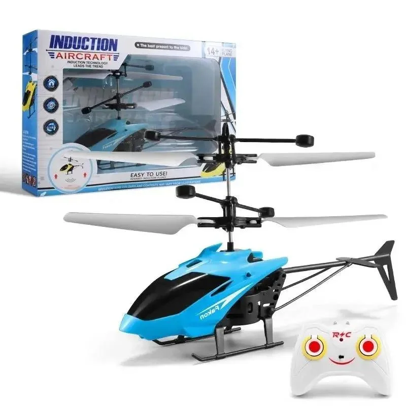 Ruunjoy Aircraft Helicopter Toy Charging Remote Control Aircraft Gesture Suspension Induction Airplane Children Smart Plane Toy