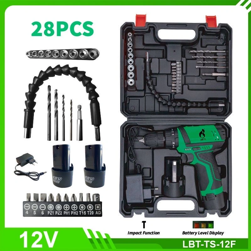 12V Hypermax Cordless Rich Accessories Screwdriver Impact Drill