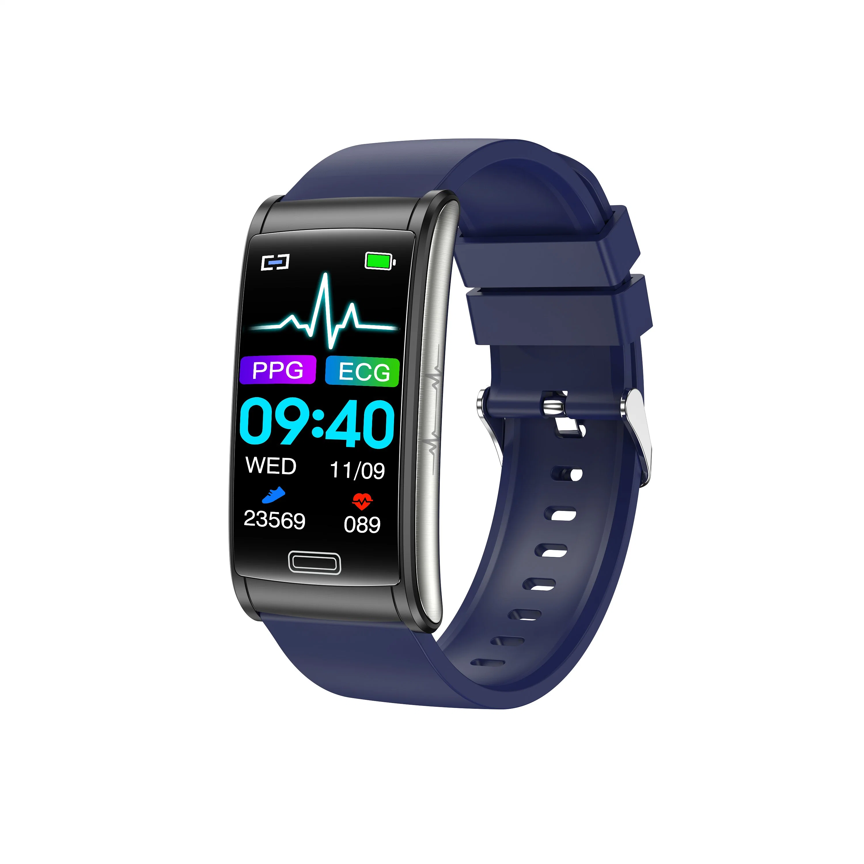 مراقبة سكر الدم الصحة SmartWatch للرجال ECG+PPG ضغط الدم