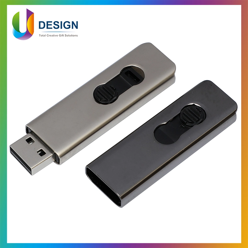 Stretch Metal USB Drive Promotional Gift Laser Logo Retractable USB Flash Drive