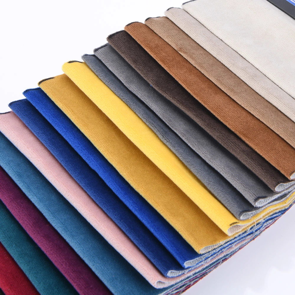 Venda por grosso de Design Multi-Colors Tecido Sofá 100% poliéster Holland Velvet Os Estofos em tecido para mobiliário produtos têxteis