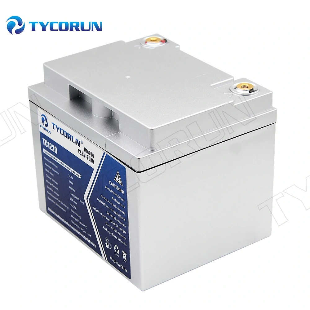 Tycorun ABS Plastic Lithium Battery Storage LiFePO4 Portable Solar Cell Battery for Boats/Scooters