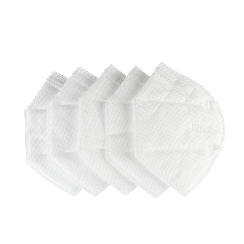 White Safety Disposable 5 Layer Non-Woven KN95 Face Mask