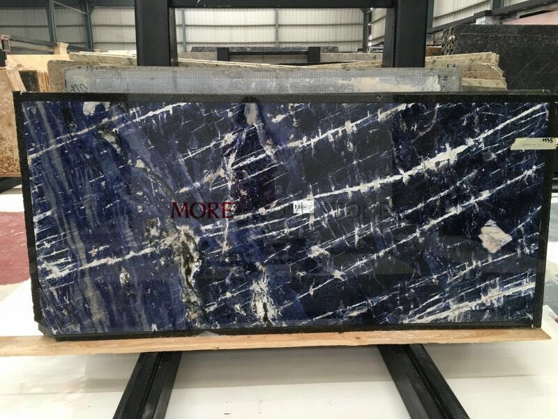 Gemstone Big Sodalite Azul Bahia Blue Granite Marble Slab