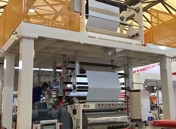 Automatic Film and Wear Layer Lamination Lvt Floor Extrusion Line