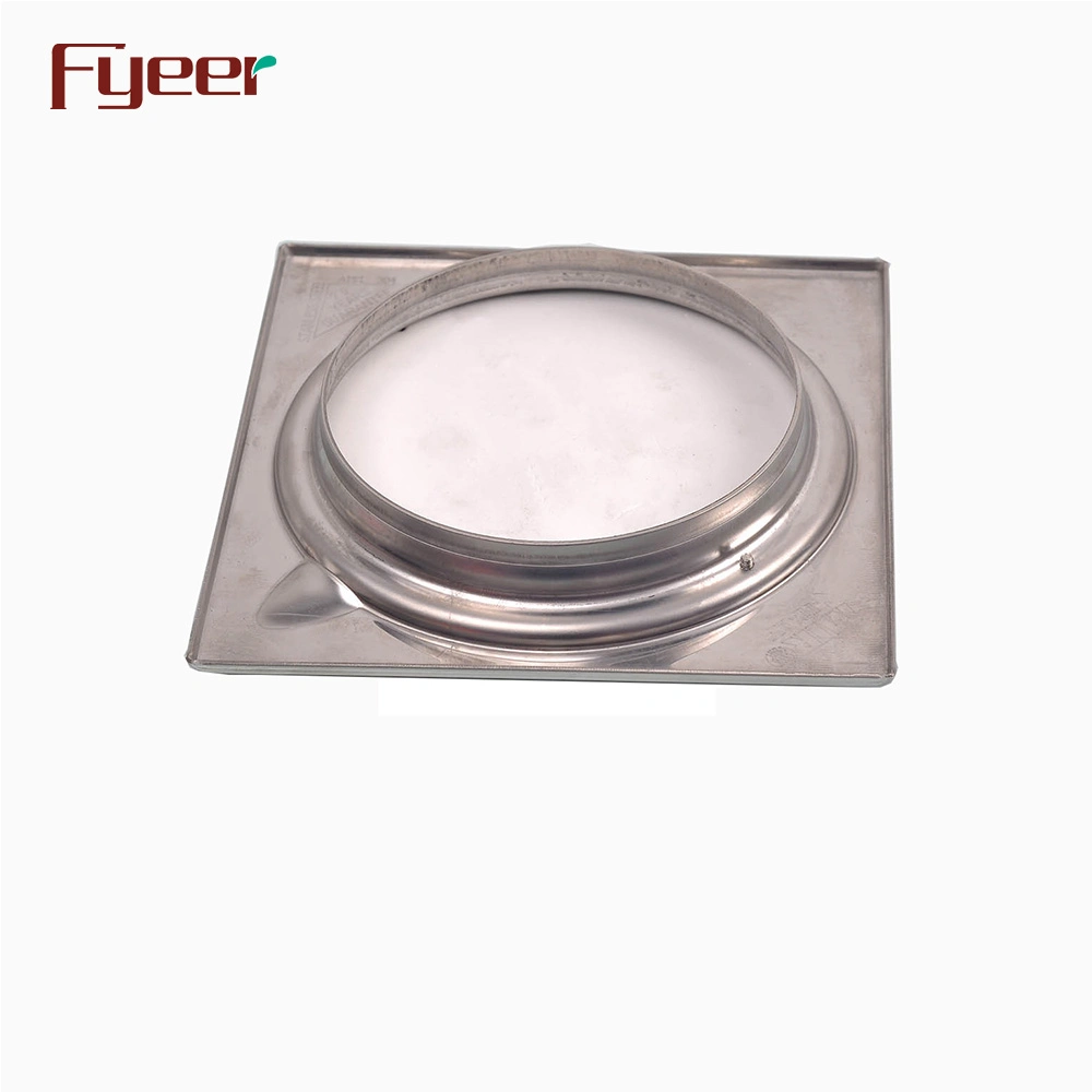 Fyeer 15cm Square Odor-Resistant Bathroom 304 Stainless Steel Floor Drain