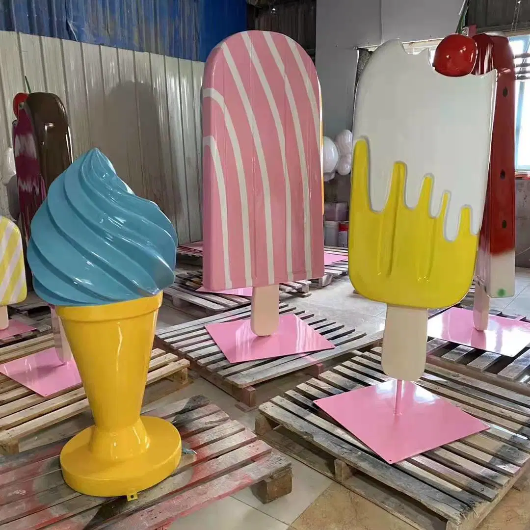 Customized Fiberglass Ice Cream Props for Window Display