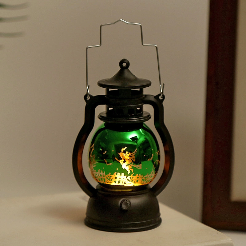 Plastic LED Pumpkin Witch Lantern Halloween Decorative Lighting Home Garden Decoration