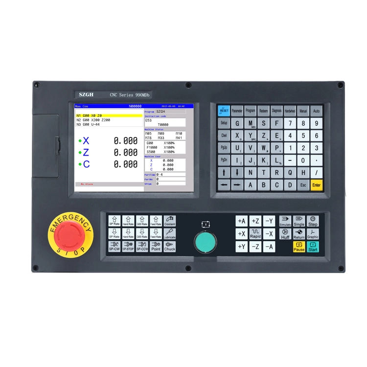 Controlador de fresado CNC máquina de fresado Szgh eje de control CNC 4 con precisión 1um, 3D Soporte de función de teceo Dual Analog Voltage (0~10V) y eje C para husillo