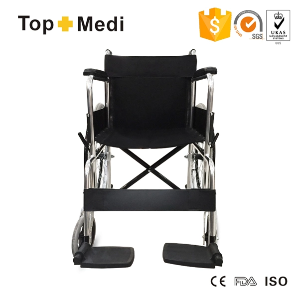 New Non-Tilted Topmedi China Cheapest Power Wheelchair Lightweight Manual with Factory Price