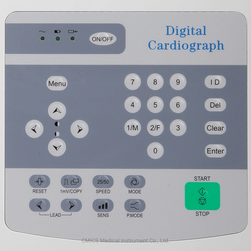 Medical Equipment Digital 12 Channel ECG/EKG Machine with CE Certificate