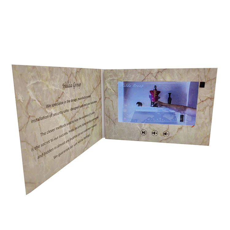 Chinese Factory Personalised 7inch LCD Video Greeting Card for Marketing Promotion