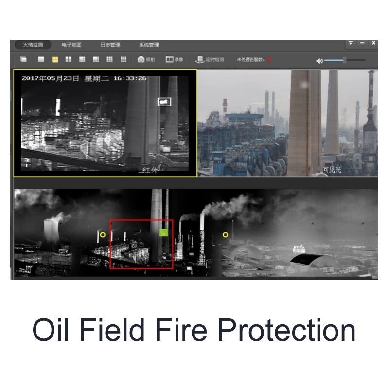 6km Gasfield Human Detection 7/24 Echtzeit-Überwachung Überwachungskamera Nacht Vision