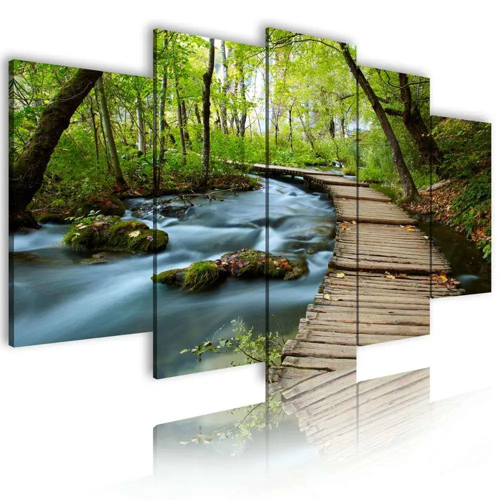 Wholesale/Supplier Wall Art Craft Landscape Prints Abstract Oil Decorative Waterfall Canvas Painting