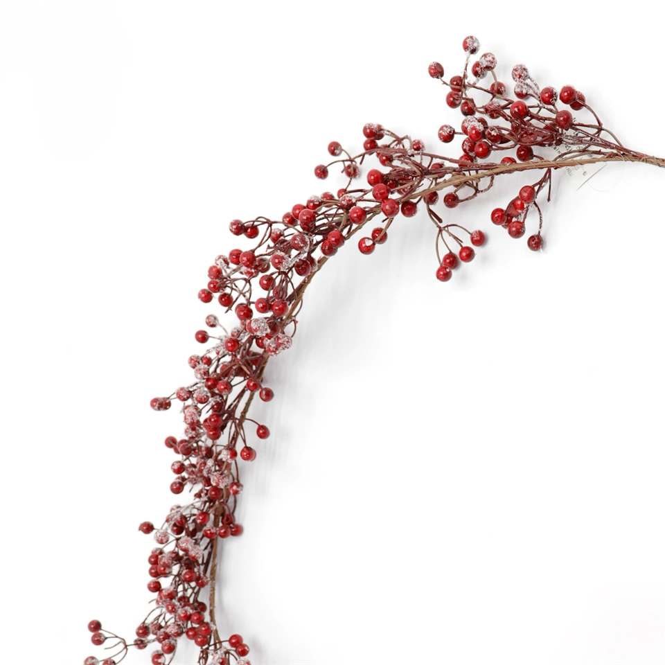 Red Berry Spray Snow Long Vine Holiday Decoration Christmas Decoration Long Vine