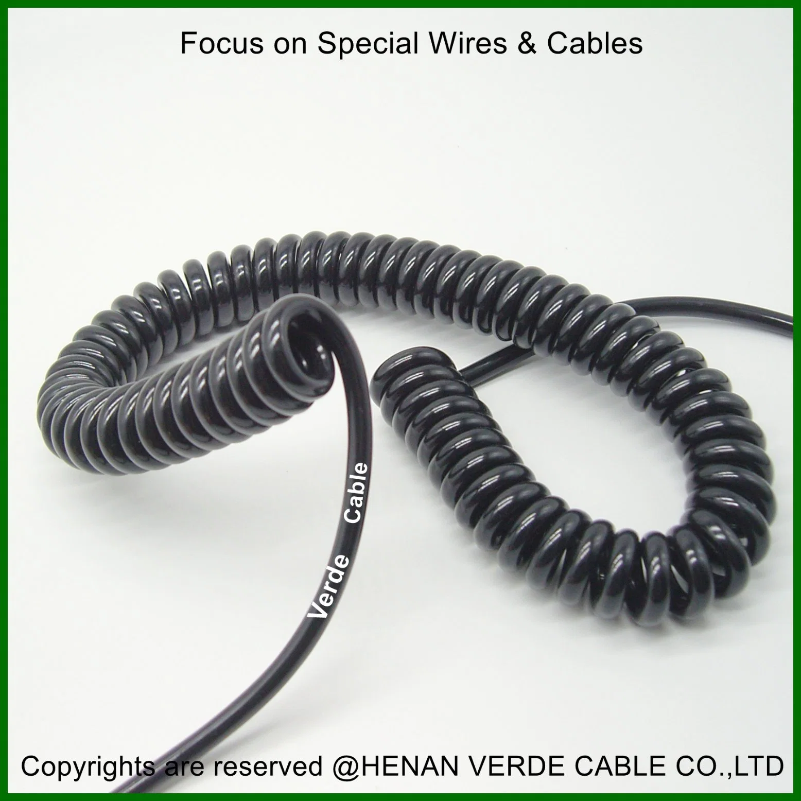 Factory Direct Sales Coil Cables PUR Silicone Spiral Coiled Power Spring Robot Cable