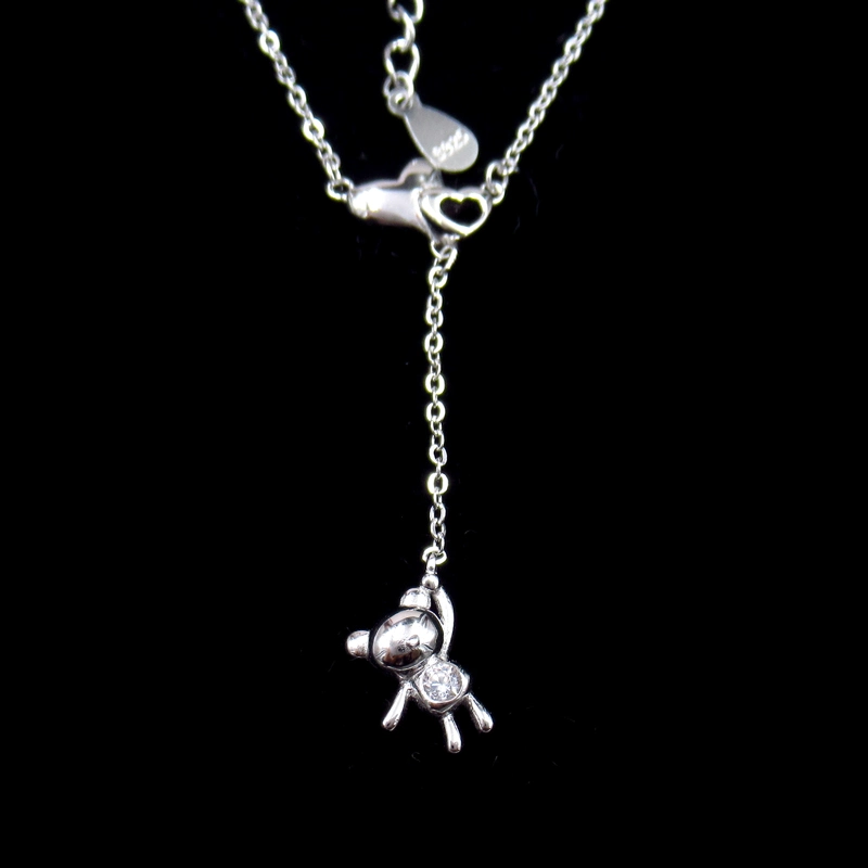 Pure Silver Good Luck Letter Best Wishes Necklace to Friend's Gift