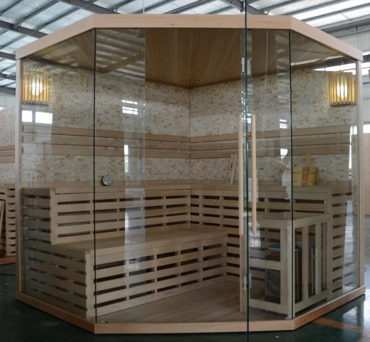 Cheapest Prefabricated Indoor Home Hemlock Steam Sauna Wooden Traditional Sauna