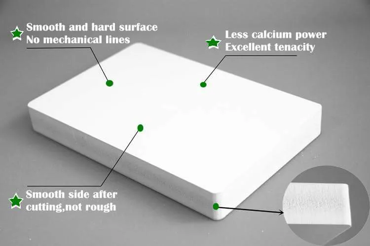 Les matériaux de construction étanche plastique PVC mousse Feuille de carte