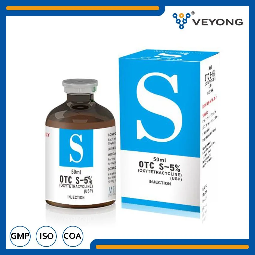 Pharmaceutical Medicine Wholesale/Supplier Good Price Veterinary Drugs of 5% Oxytetracycline Injection (50ml/100ml)