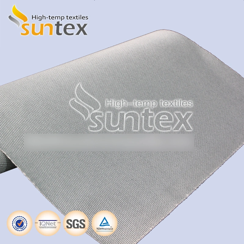 0.4mm Grey Polyurethane Fiberglass Cloth 60-120min Fireproof Fabrics for Ew120 Fire and Smoke Curtains