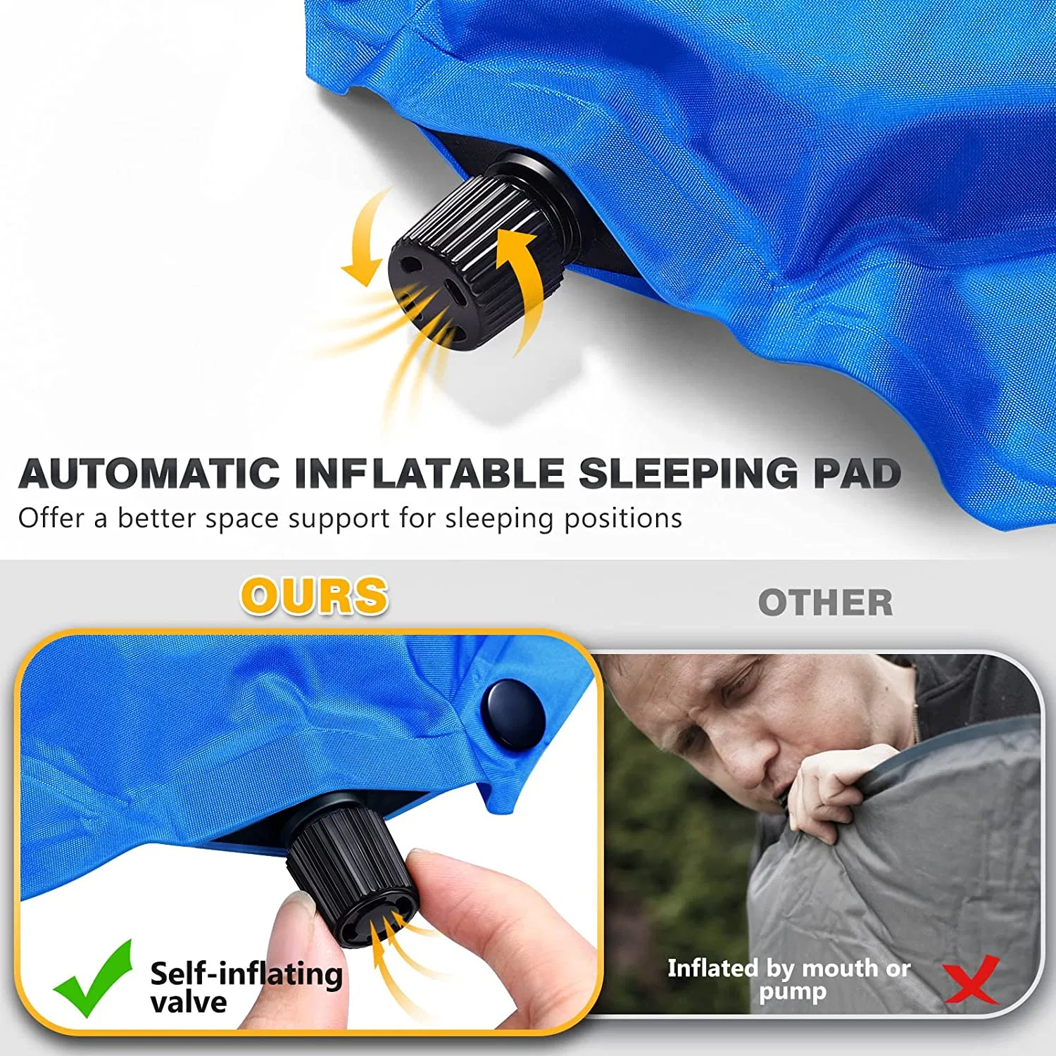 Woqi Sleeping Pad Automatic Mattress Portable Automatic Air Bed