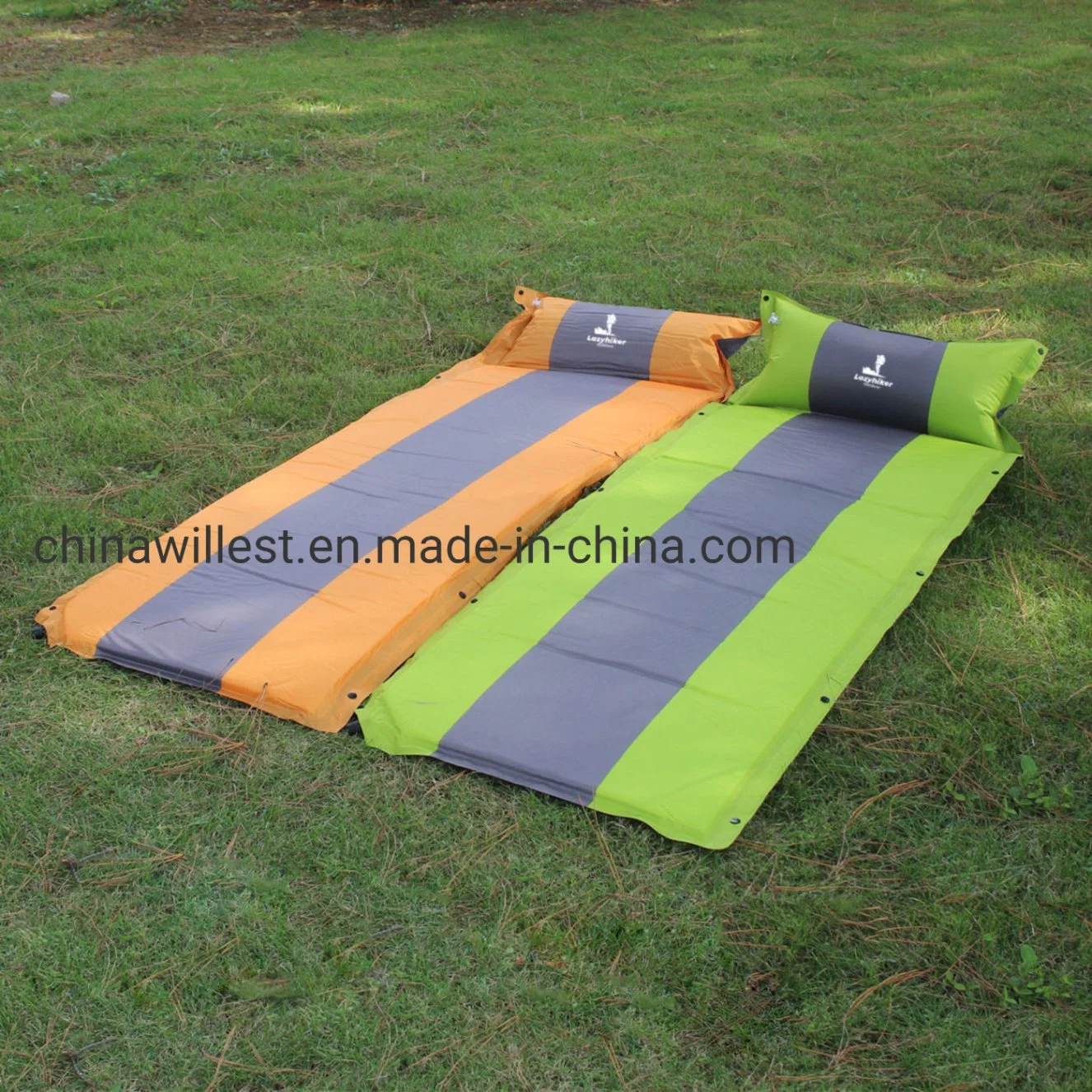 Dormir al aire libre Lazyhiker Mat Self-Built almohadilla en la almohada cama de aire inflables