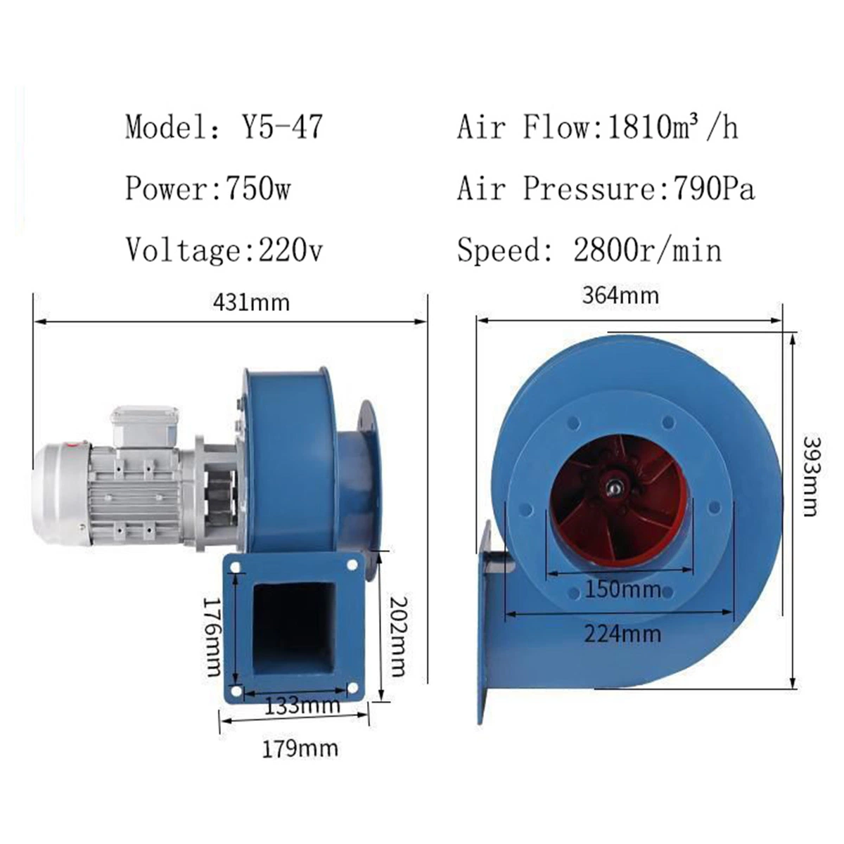 140mm SL-F140c-Ec-00 Ec/AC Single Inlet Blower