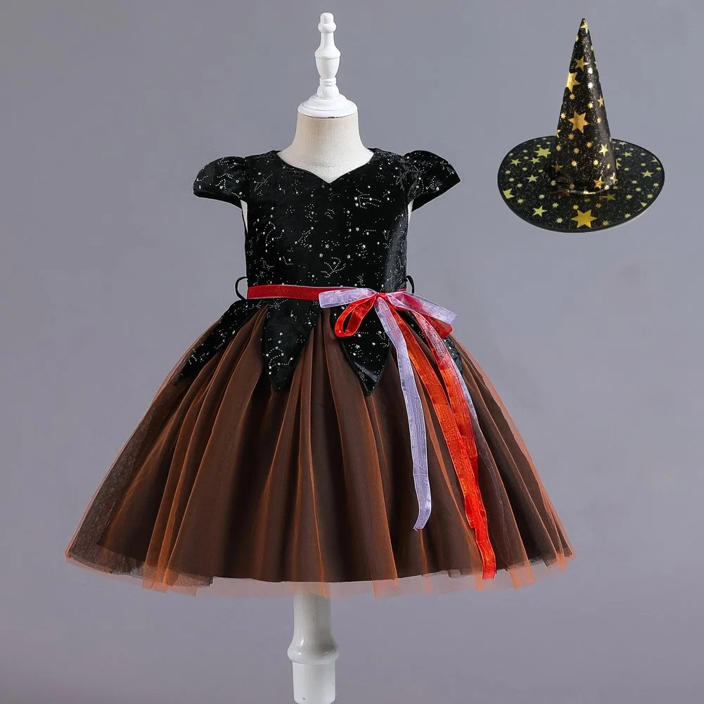 Halloween Fashion Clothing Cotton Comfort Kids Designer Clothes Lovely Baby Frocks Design Girl Dresses