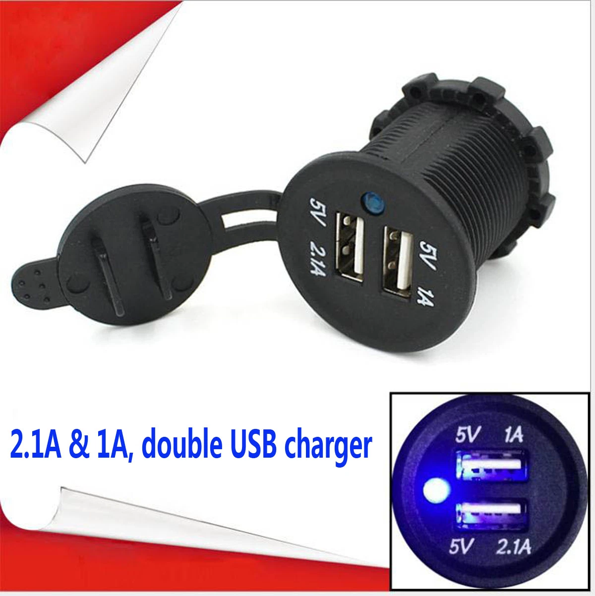 Car USB Charger Bus USB Charger Dual USB Charger Adapter Socket