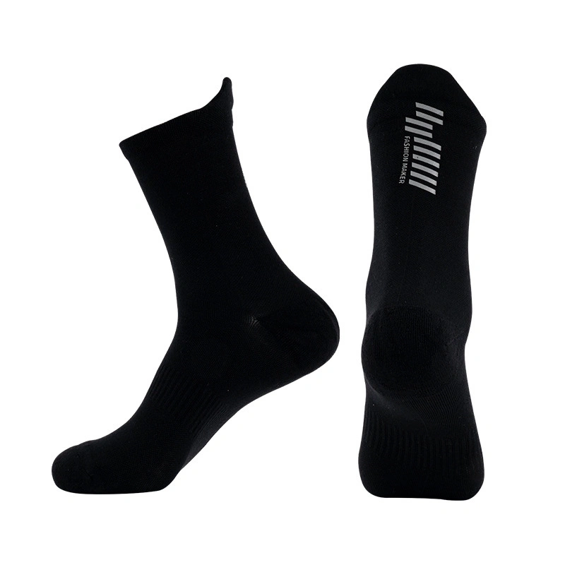 Deportes High Solid-Color Hombre resistente tejido antideslizante cómodo transpirable secado rápido Calcetines por el tobillo