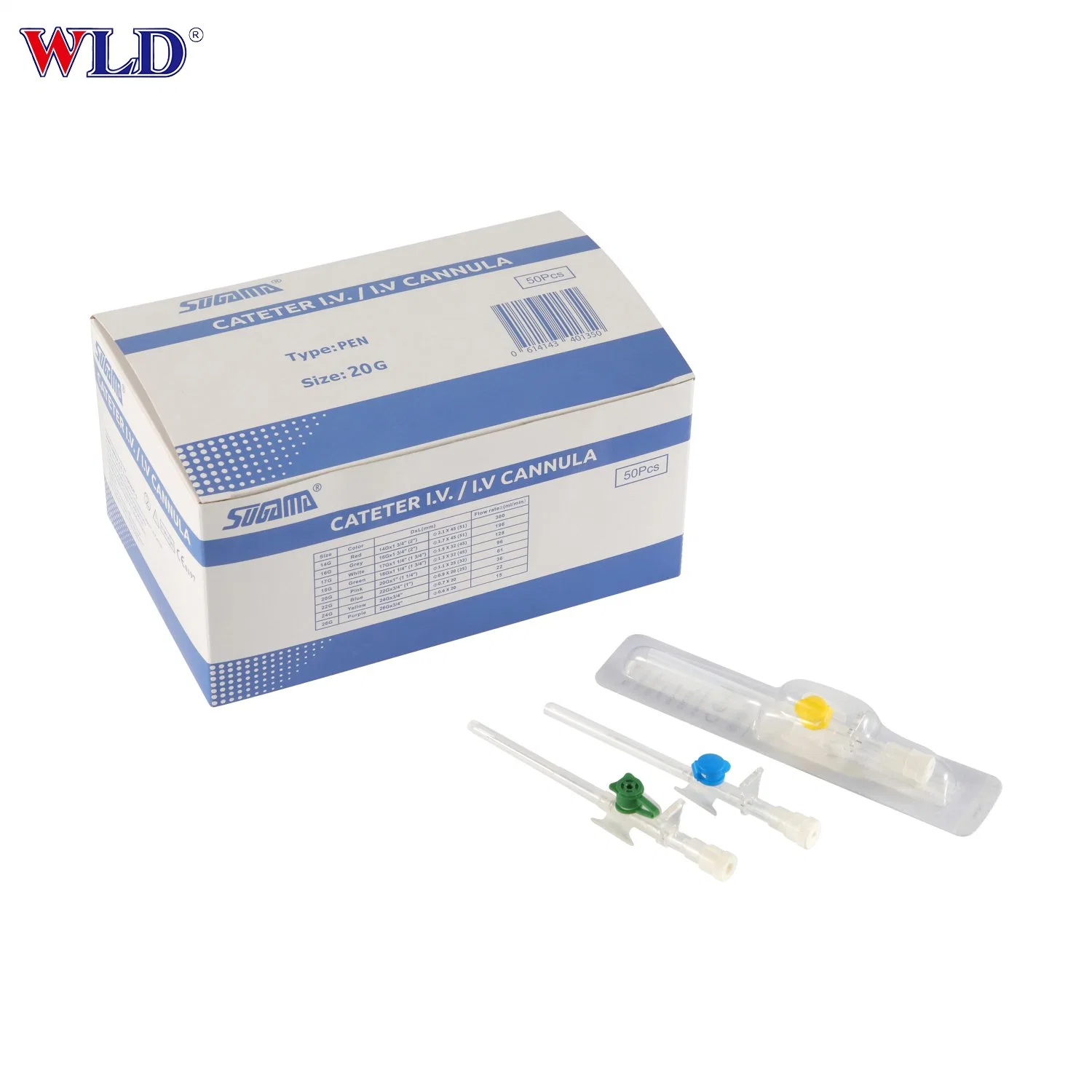 Different Medical Sizes and Color IV Cannula/IV Catheter/Intravenous Catheter