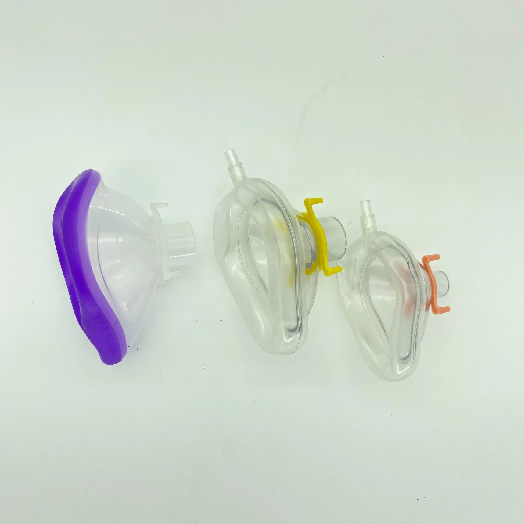 Máscara de oxígeno inflable de PVC desechable médica para anestesia CE ISO