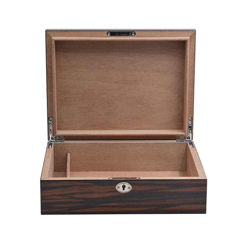 Wood Moisture with Lock Wooden Holder Groomsmen Gift Cigar Box