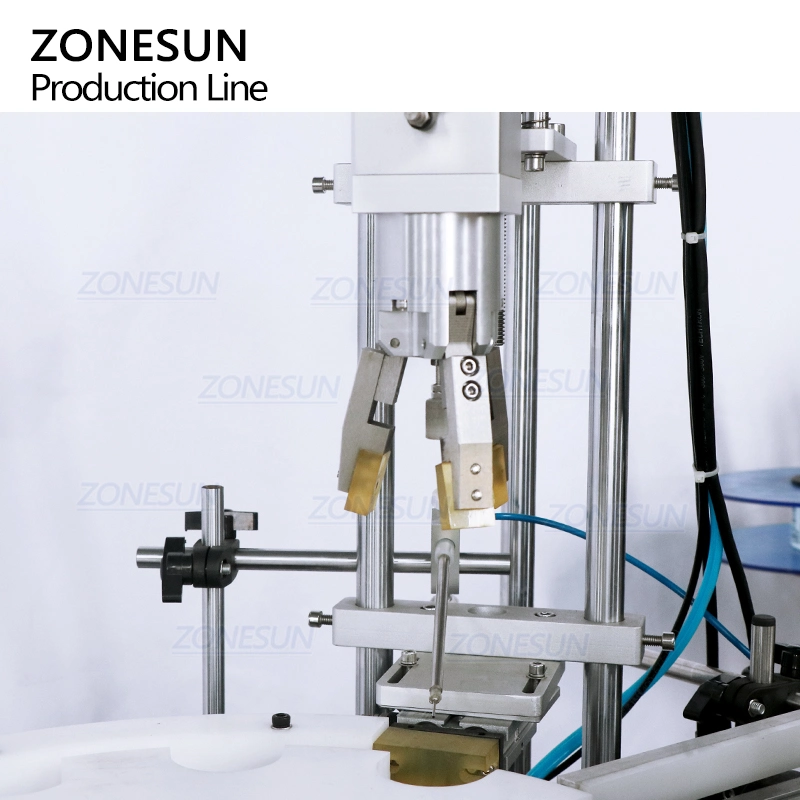 Zonesun Benchtop aceite automático llenado de botella pequeña máquina de etiquetado de tapado