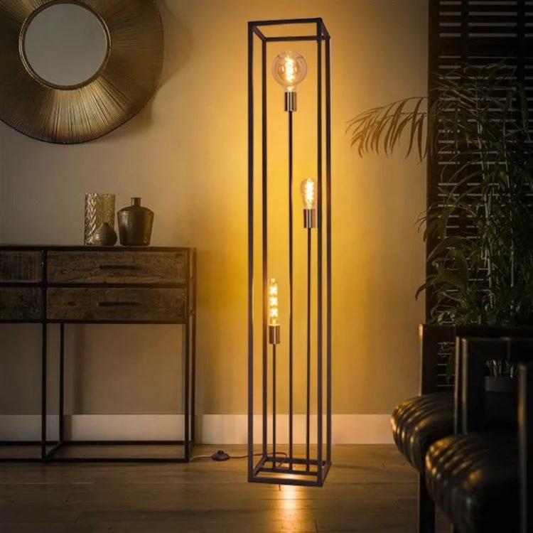 Nordic Night Standing Modern Tall Floor Lamp with LED Filament Bulb