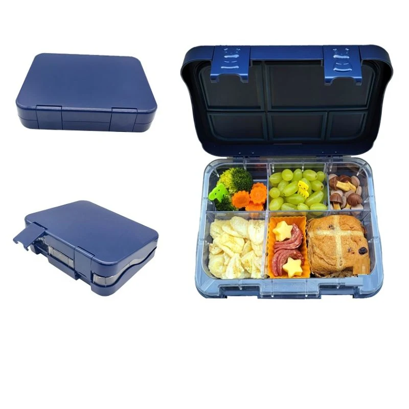 Tragbare Kinder Lunch Box Großhandel Xmas Kunststoff Bento Box mit 5 Fächer