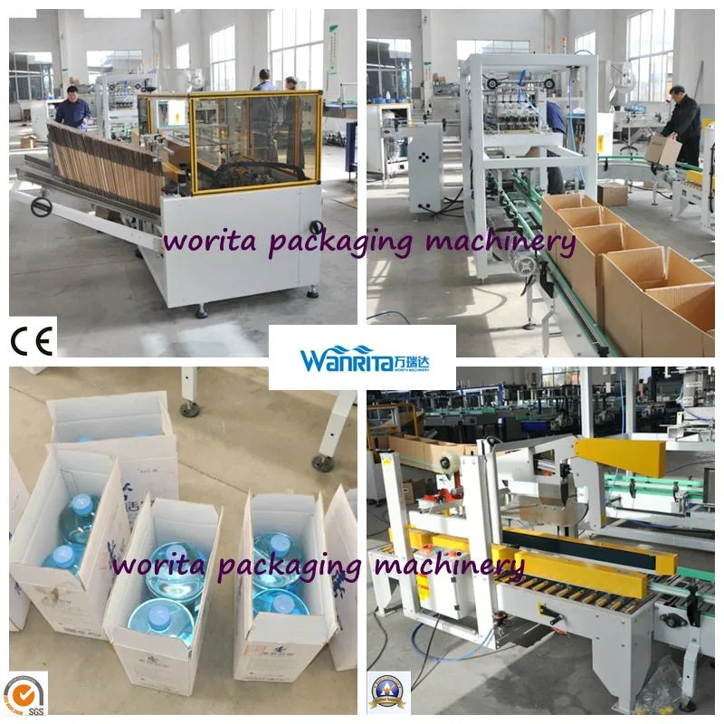 Wd-Zx15 Automatic Low Speed Adhesive Tape Carton Packaging Machine for Bottles /Can