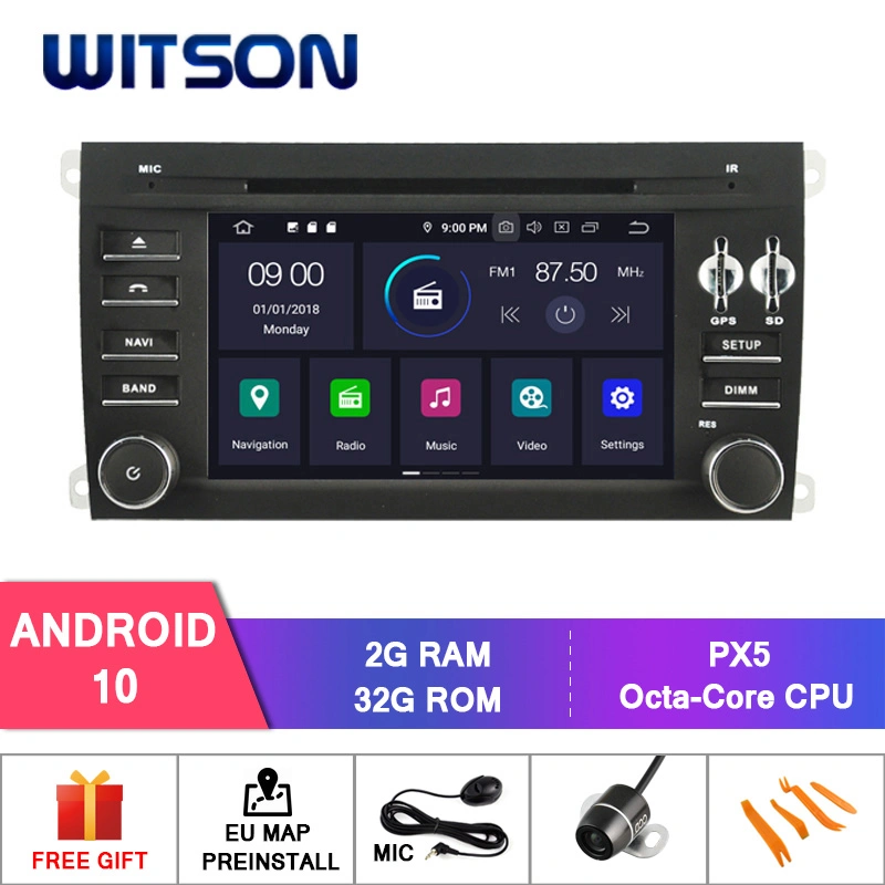 Witson Android 10 Car Radio GPS for Porsche Cayenne 1080P HD Video