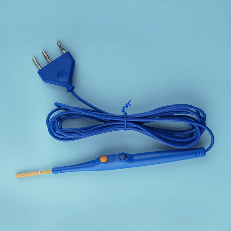 Dispositif chirurgical Electrosurgical jetables crayon bleu médical ESU