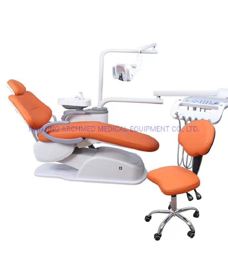 Equipo médico Sillón dental eléctrico con lámpara LED.