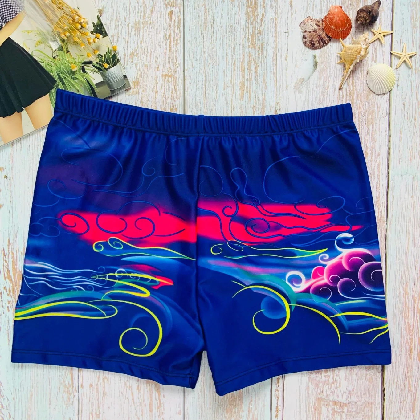 Calções de banho de calções de banho de banho rápidos Dry Swimwear, para homem ′ S. Fatos com forro de malha