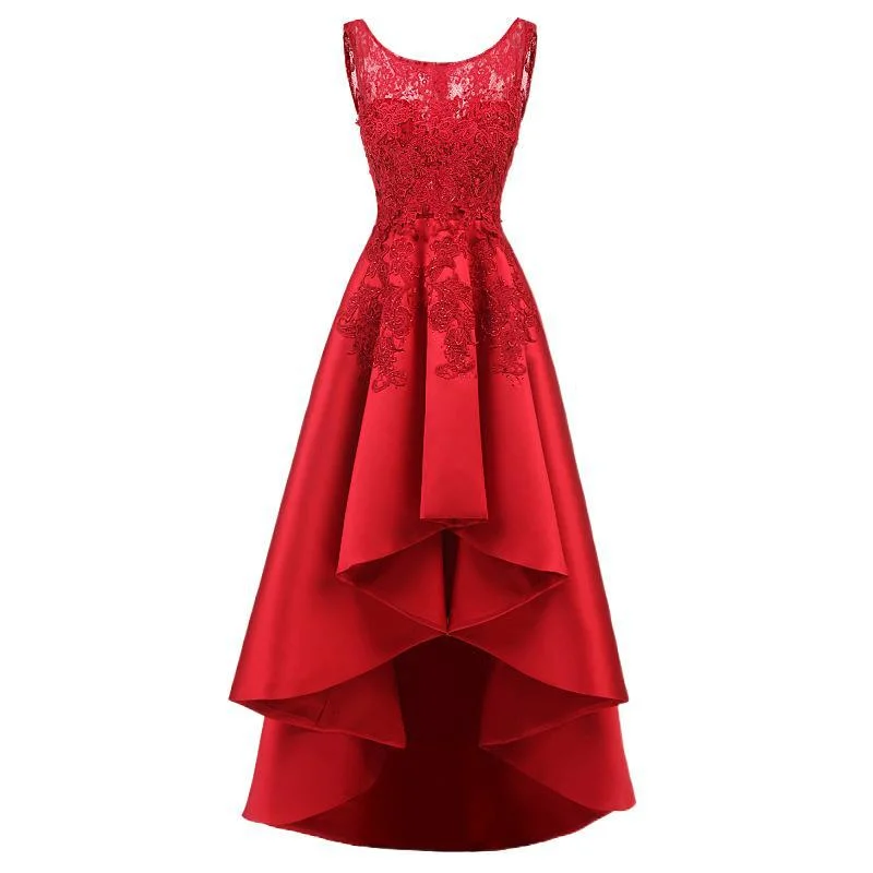 High quality/High cost performance  Red Lace Dress Evening Dress