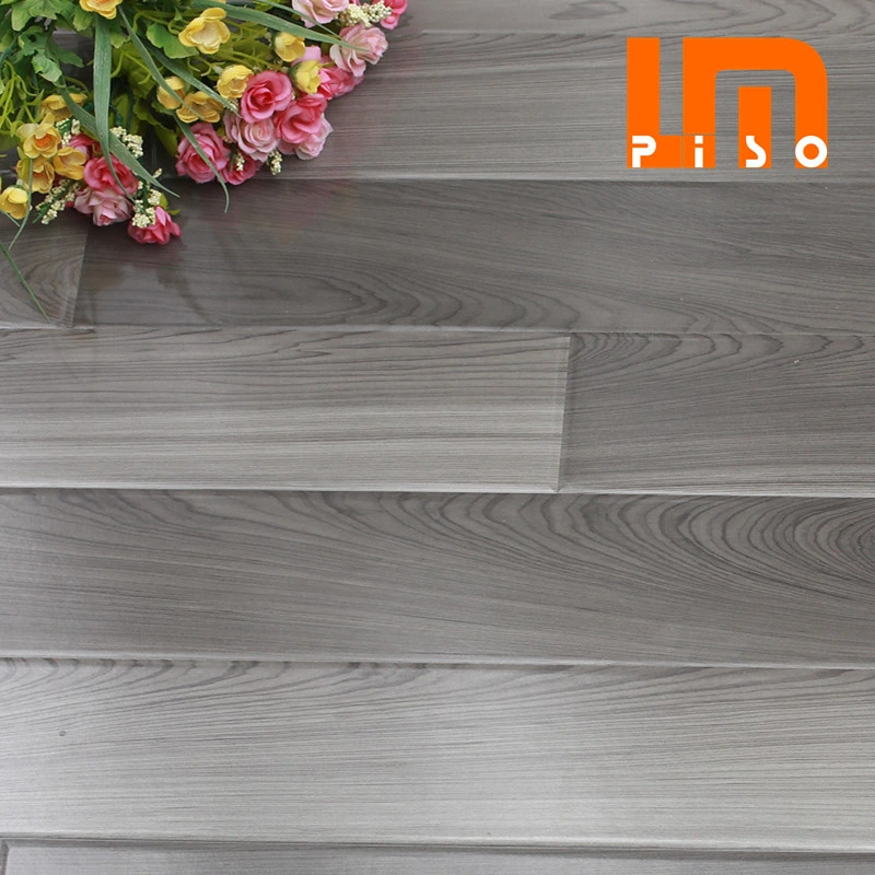  V-Groove Hecho en Alemania Clase 32 Alto Brillo 8mm 12mm Gris Claro Roble Gris Madera Impermeable Flotante Vinilo SPC Laminado / Piso Laminado para Oficina 