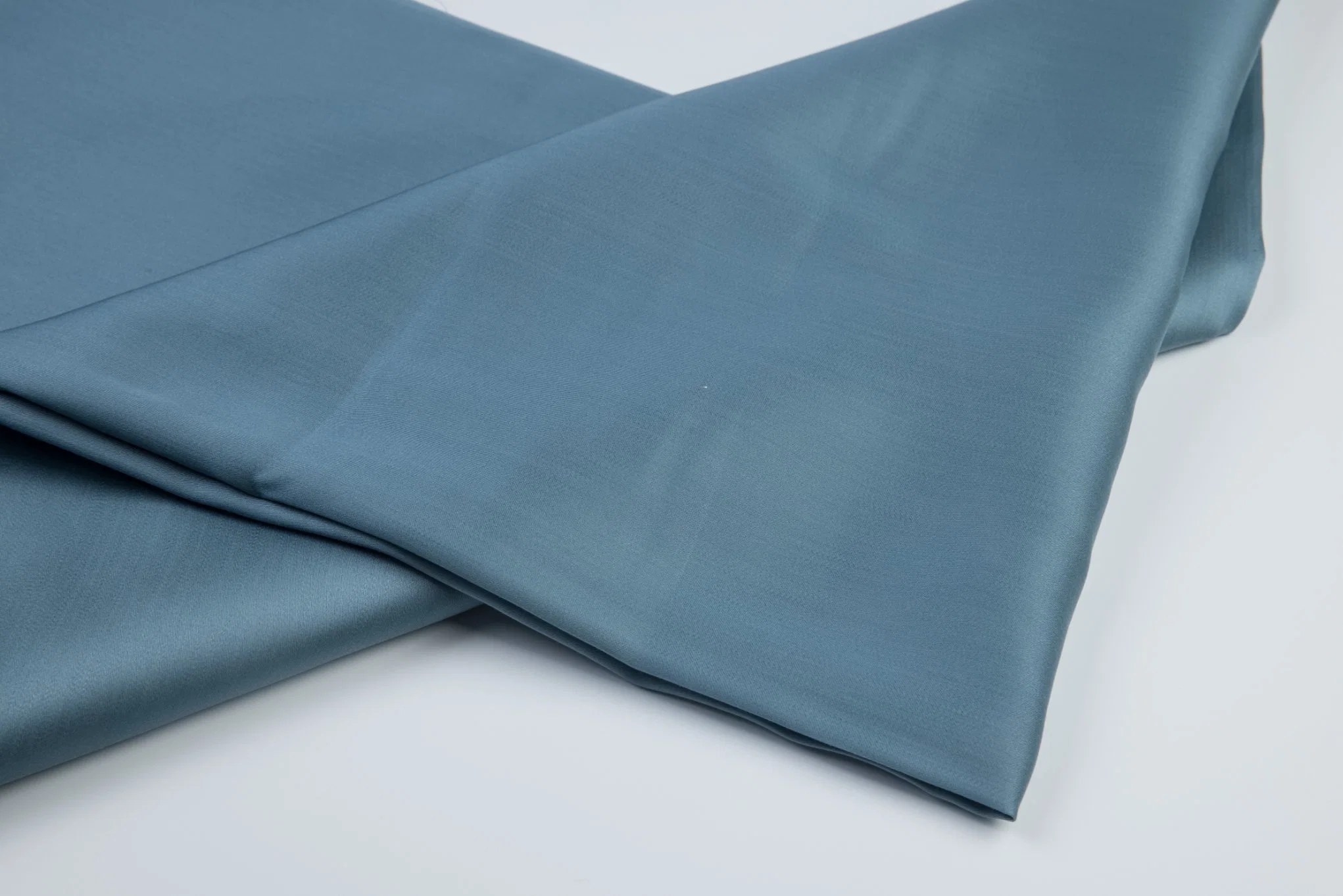 La alta calidad de hilados de algodón 100s Two-Ply 500tc satén satinado Mercerized teñida sólido tejido de hoja de cama Ropa de cama de textil hogar