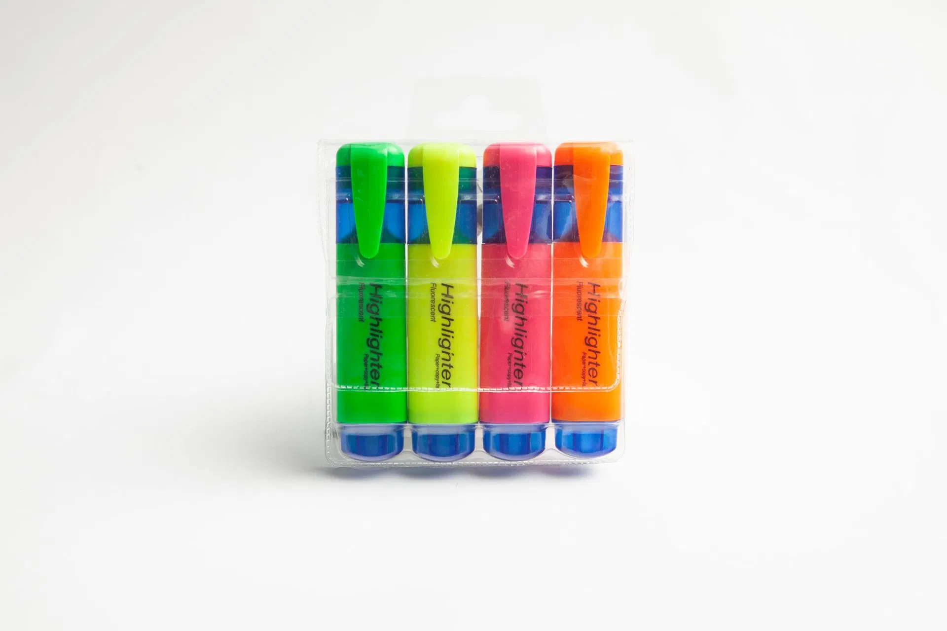 تشسل طرف قلم التمييز فلورسنت، أقلام تحديد عالية التمييز غير سامة سريعة الجفاف، أقلام تمييز الخزانات، متنوعة، 4 ألوان/حزم، مستلزمات مدرسية
