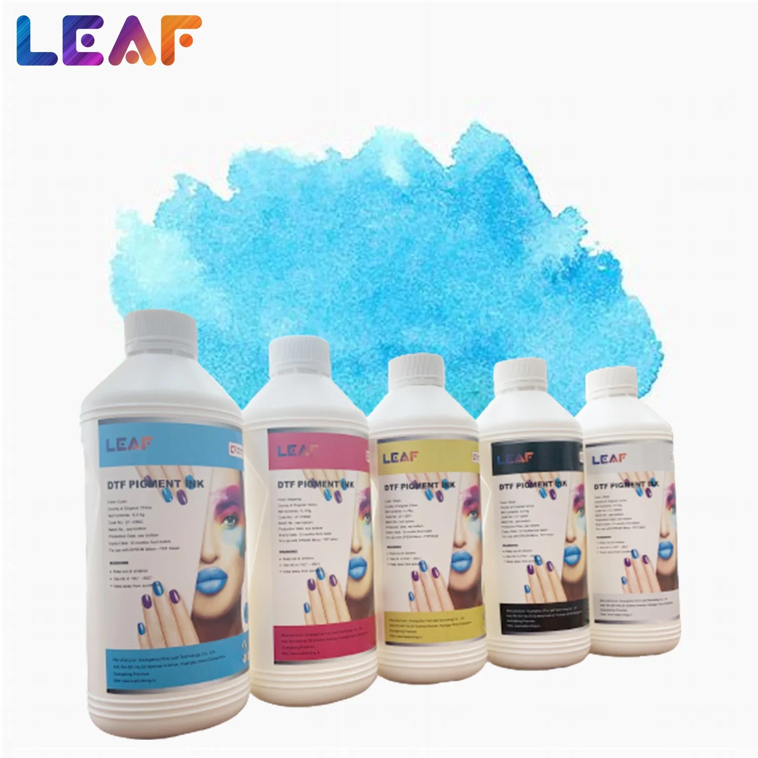 Leaf High quality/High cost performance  5-Colors 1000ml Textile DTF Printing Ink For DTF Film